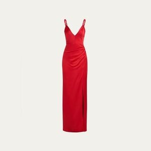Elegant Halston Red Evening Gown